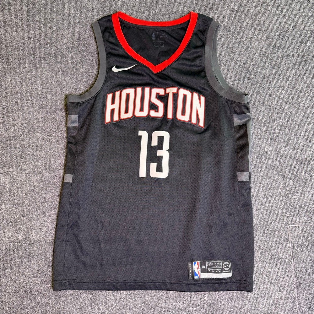 Nike Houston Rockets James Harden 13 Swingman Jersey Black Large 48 NBA